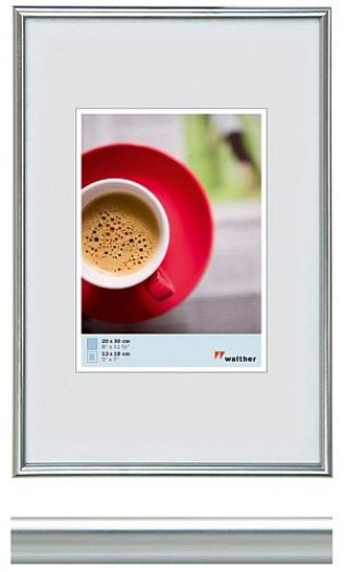 Walther Kunststoffrahmen KS130H Galeria 21x30cm silber