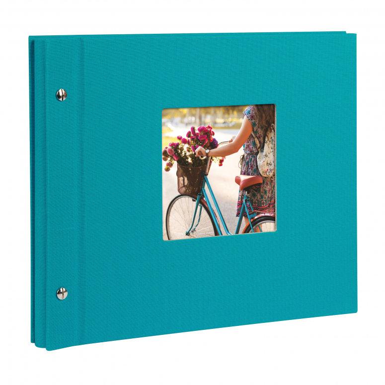 Goldbuch Album à vis Bella Vista Turquoise 26 973 pages noires 30x25