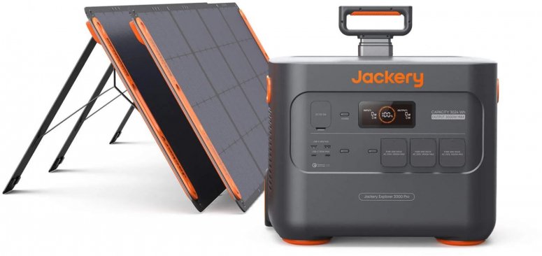 Jackery Explorer 3000 Pro + 2 x SolarSaga 200 solar panel