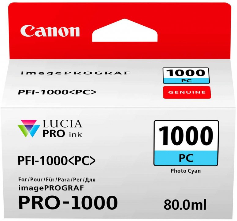 Technische Daten  Canon PFI-1000PC Tinte photo cyan