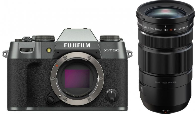 Technische Daten  Fujifilm X-T50 Anthrazit + XF 18-120mm f4 LM PZ WR