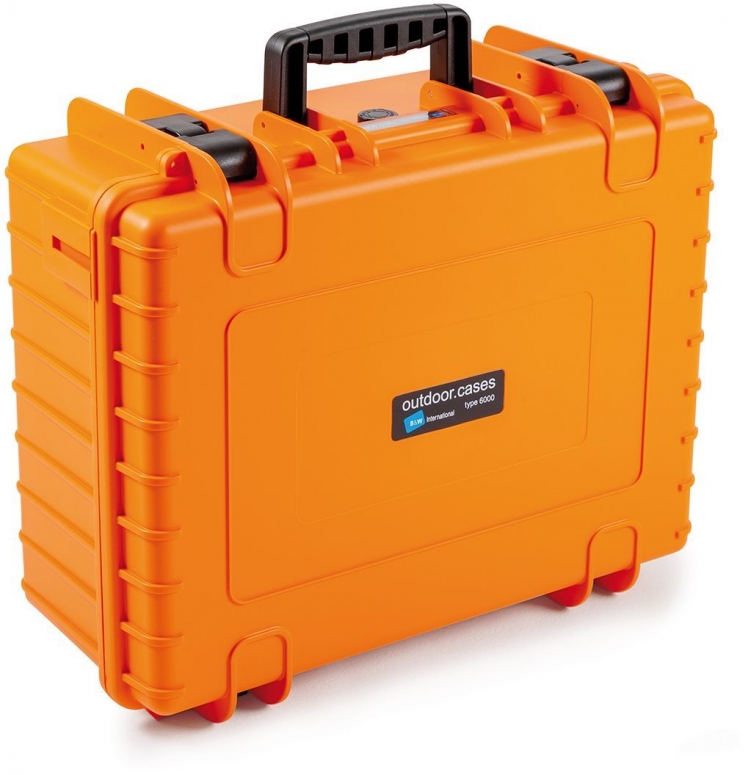 B&W Case Type 6000 SI Orange with foam insert
