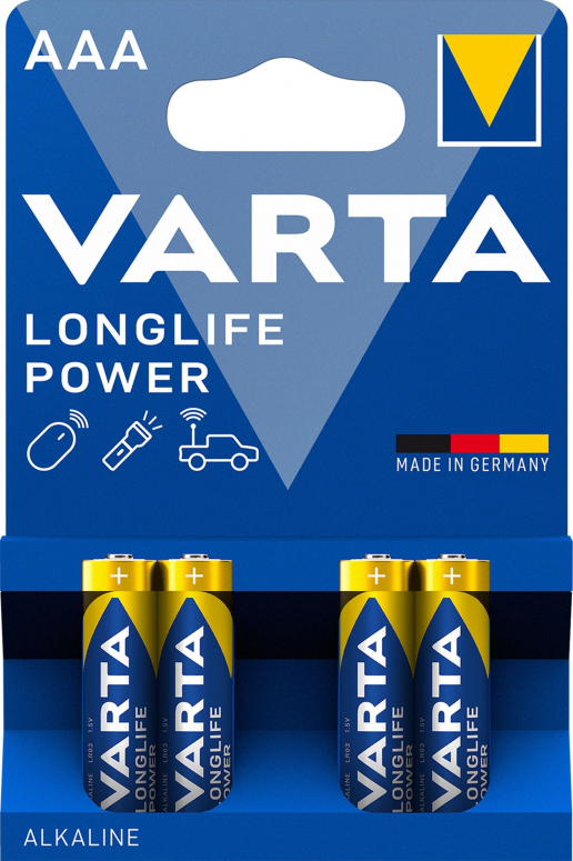 Varta 4903 Longlife Power AAA 1260mAh 4 pièces