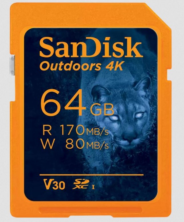 SanDisk Outdoors 4K SDXC UHS-I Karte 64GB