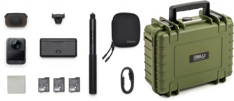 DJI Osmo 360 Adventure Combo + B&W Case Typ 1000 Bronze-Grün