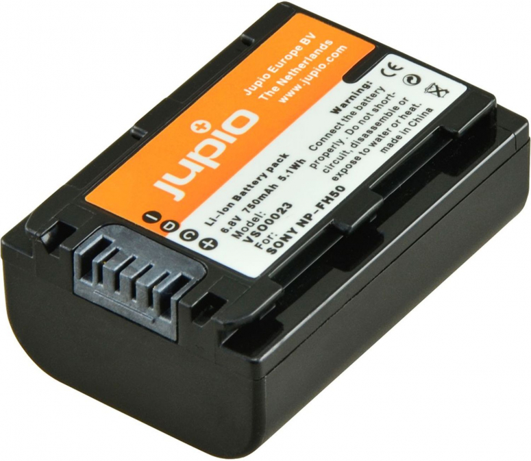 Caractéristiques techniques  Batterie Jupio Sony NP-FH50 puce dinformation