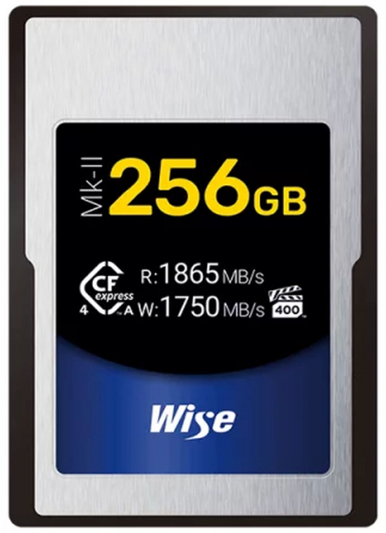 Caractéristiques techniques  Wise CFexpress 4.0 Type A 256GB 1865MB/s Mk-II