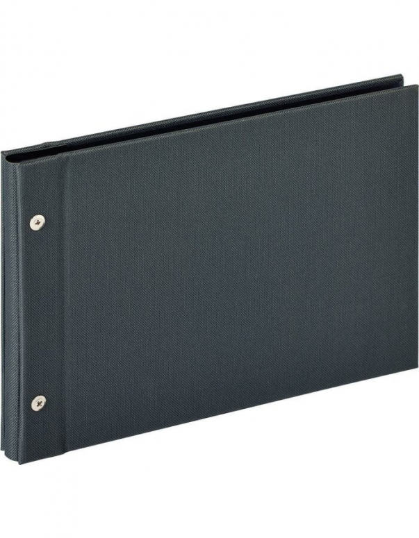 Walther SBL-233-D Schraubalbum Lino dunkelgrau 27,5x19 cm