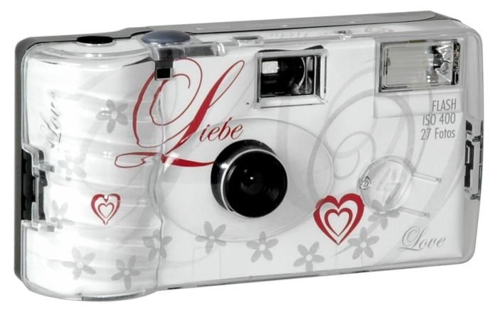 Technical Specs  Disposable camera Amore in wedding design with flash