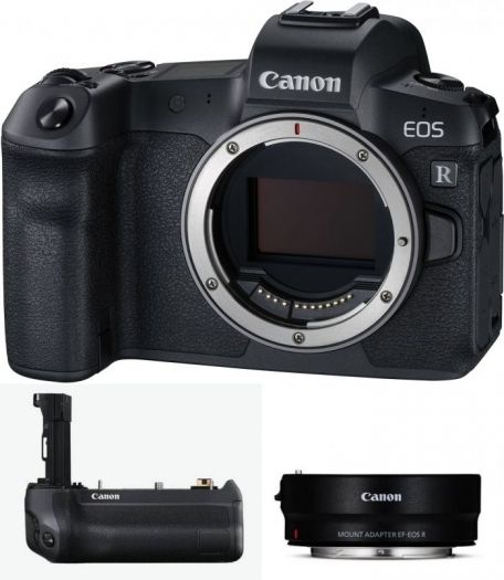 Canon EOS R Body + Adapter EF-EOS R + Batteriegriff BG-E22 