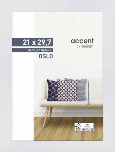Accessoires  Nielsen cadre en bois 299269 Oslo 21x29,7cm blanc