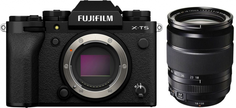 Zubehör  Fujifilm X-T5 Gehäuse schwarz + XF 18-135mm f3,5-5,6 R OIS WR