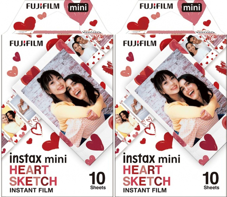 Technische Daten  Fujifilm Instax Mini Film Heart Sketch 2er Pack