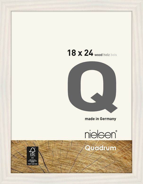 Nielsen Holzrahmen 6534002 Quadrum 18x24cm weiss