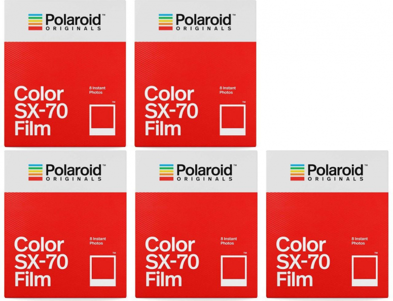 Polaroid SX-70 Color Film 8x Pack of 5