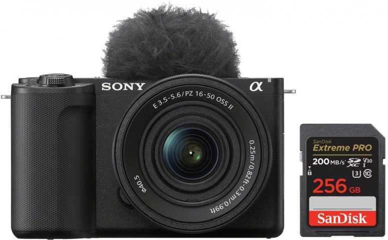 Accessoires  Sony Alpha ZV-E10 II + 16-50mm + SanDisk Extr. Pro 256GB 200MB/s V30