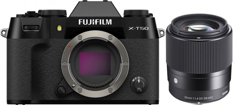 Accessoires  Fujifilm X-T50 noir + Sigma 30mm f1,4 DC DN (C)