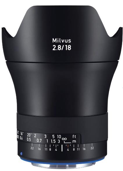 Technische Daten  ZEISS Milvus 18mm f2,8 Canon