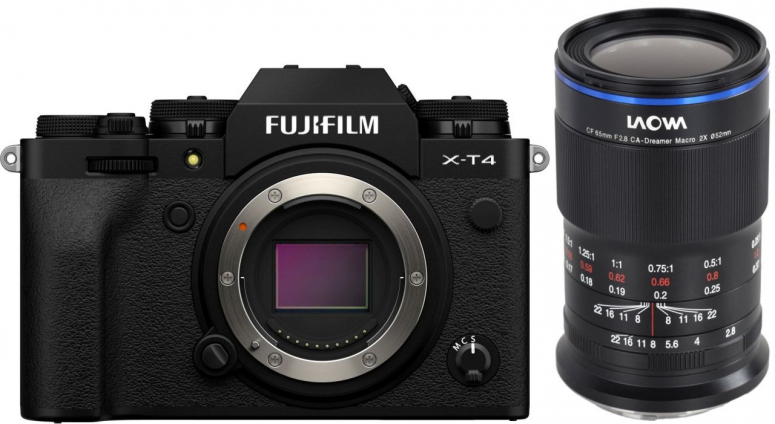 Fujifilm X-T4 schwarz + LAOWA 65mm f2,8 2X 