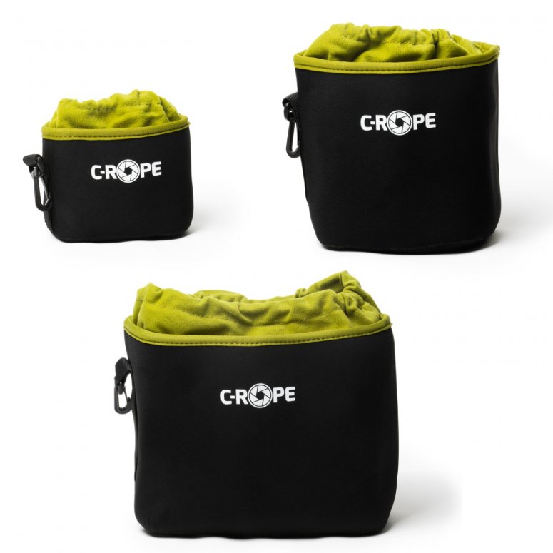 C-Rope neoprene camera bag with fleece lining black S, M, L