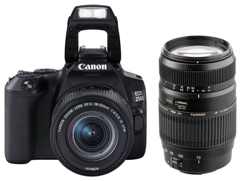 Technical Specs  Canon EOS 250D 18-55mm IS STM +Tamron 70-300mm DI LD