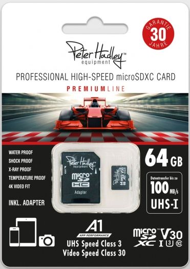 Peter Hadley 64GB microSDHC Professional HighSpeed Class10 UHS-I 