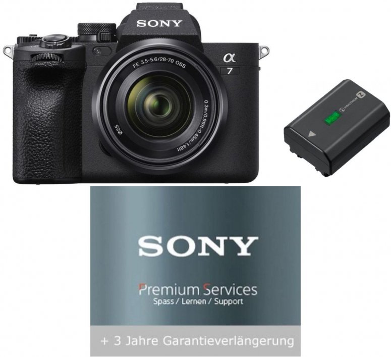 Zubehör  Sony Alpha ILCE-7 IV + 28-70mm + NP-FZ100 Akku +3 Jahre Sony Garantie