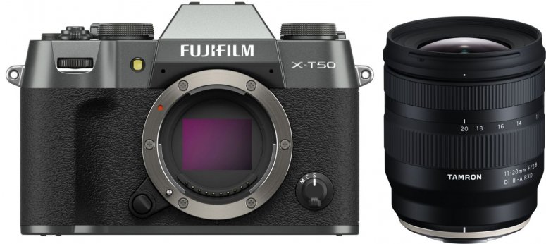 Accessoires  Fujifilm X-T50 Anthracite + Tamron 11-20mm f2,8 Di III-A RXD