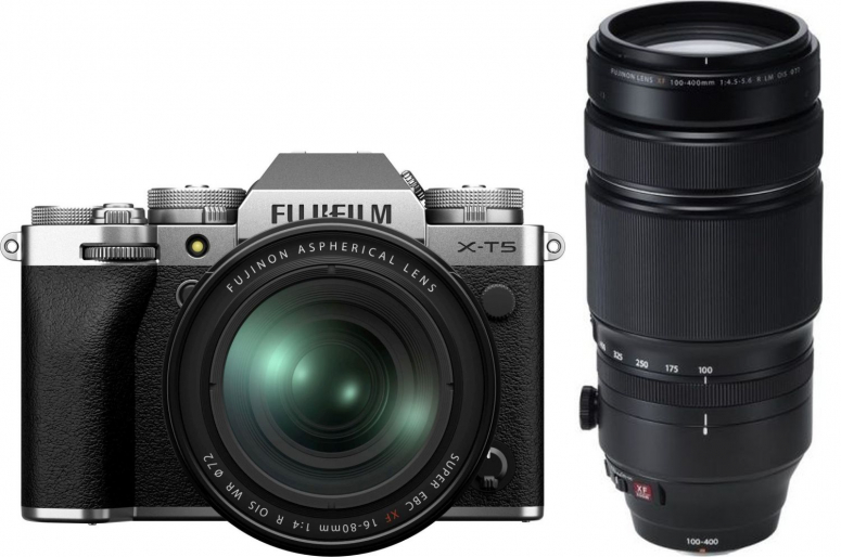 Zubehör  Fujifilm X-T5 silber + XF16-80mm + XF100-400mm