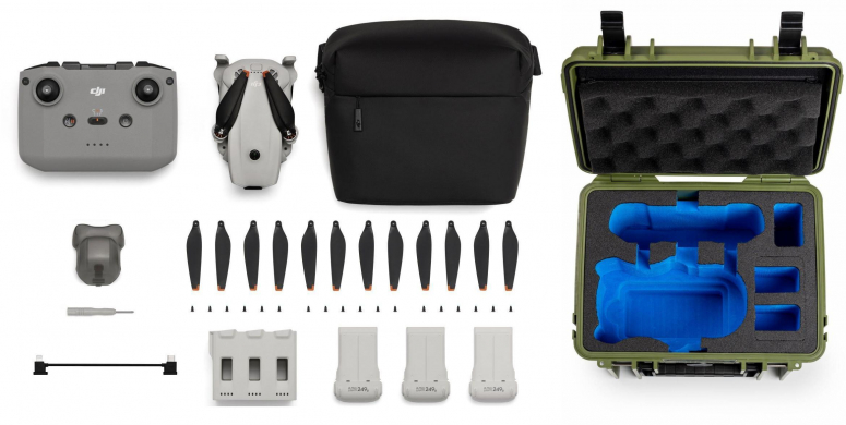DJI Lito 1 FMC (DJI RC-N3) + B&W Case Type 2000 bronze/green