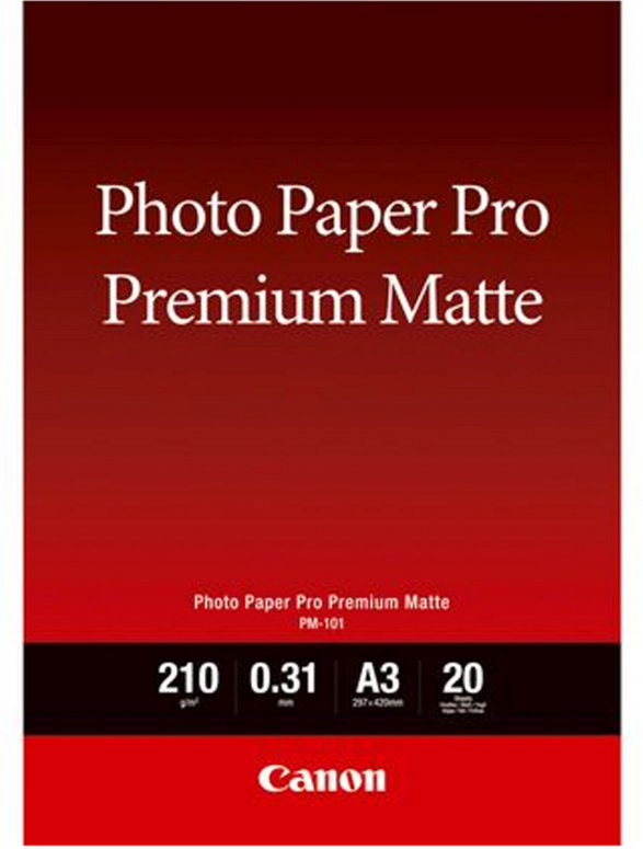 Canon PM-101 Pro Premium Printer Paper A3 20 sheets 210g/m² matte