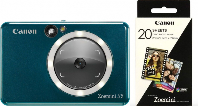 Canon Zoemini S2 aquamarin + ZP-2030 20 Blatt