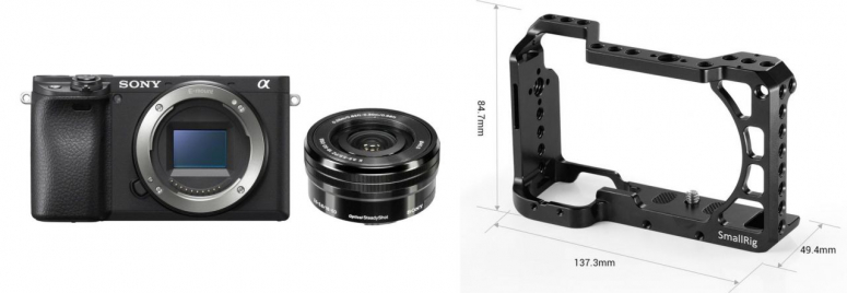 Sony ILCE-6400 + 16-50mm + SmallRig 2310B Cage