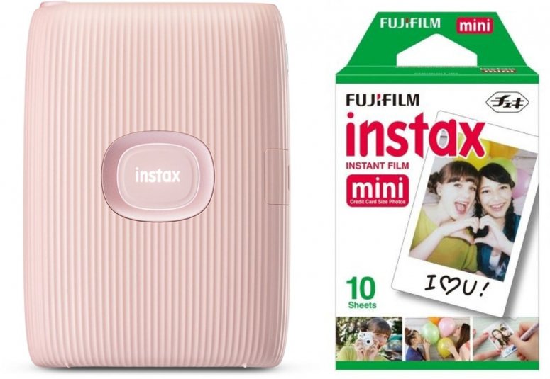 Fujifilm Instax Mini Link2 rose pâle + Mini Film