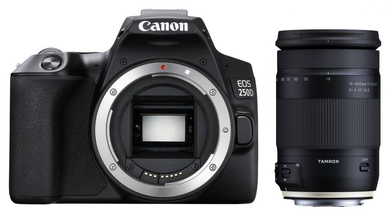 Accessories  Canon EOS 250D body + Tamron 18-400mm f3.5-6.3 Di II VC HLD