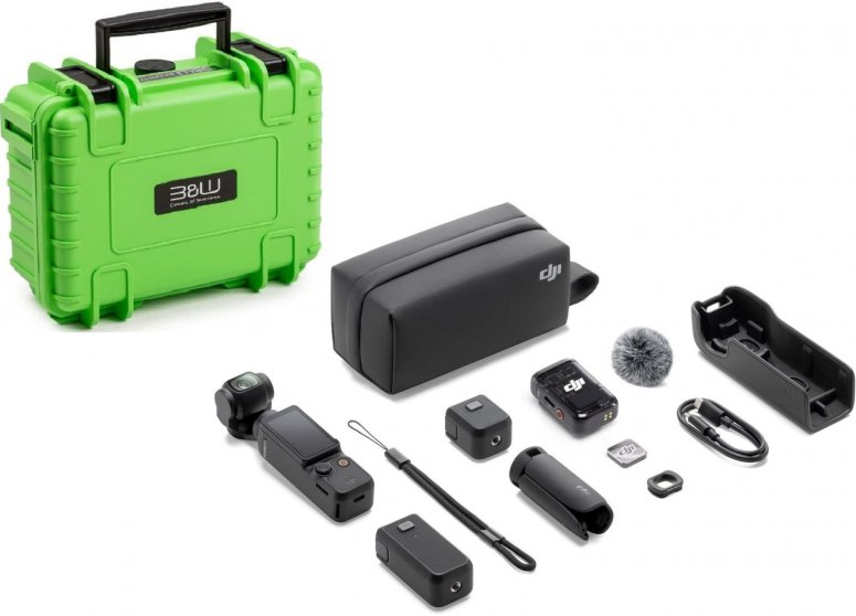DJI Osmo Pocket 3 Creator Combo + B&W Case Type 500 Green