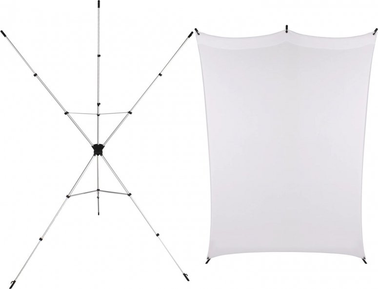 Rollei X-Drop Hintergrund-Set inkl. Hintergrund Weiß 2,1m 