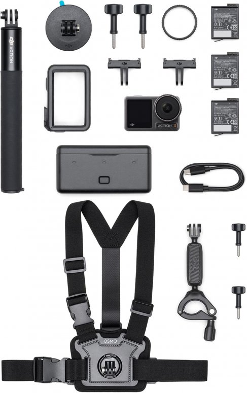 Accessoires  DJI Osmo Action 3 Adventure Combo + kit daccessoires pour vélo
