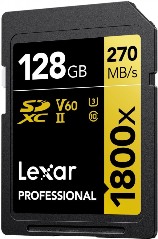 Lexar Professional SDXC Oro 128GB 1800x UHS-II V60
