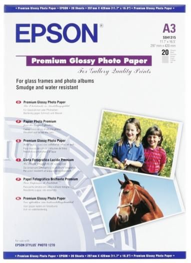 Epson Premium Photo Papier A3 glossy C13S041315