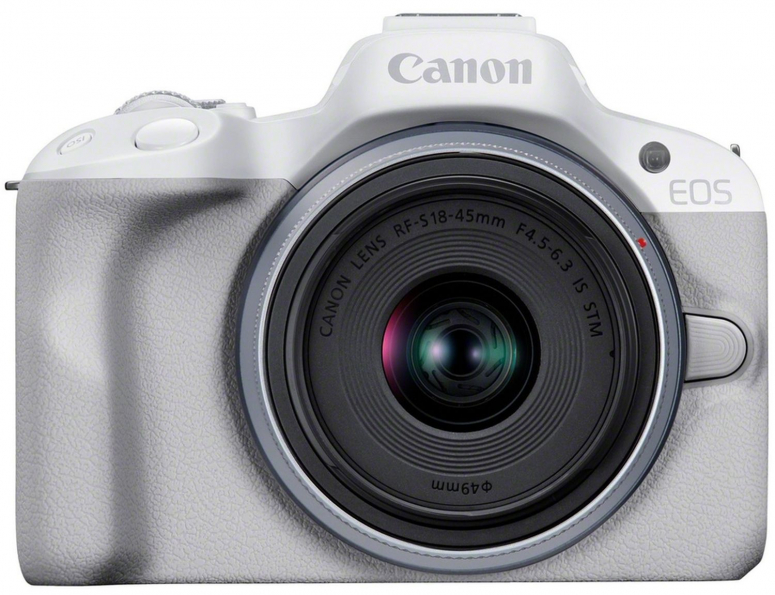 Zubehör  Canon EOS R50 weiß + RF-S 18-45mm f4,5-6,3 IS STM
