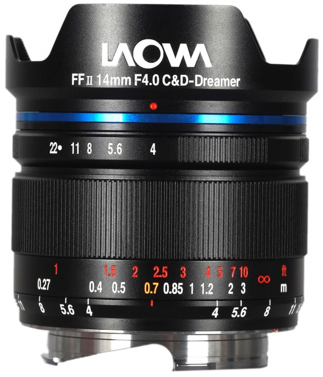 Caractéristiques techniques  LAOWA 14mm f/4 FF RL Zero-D pour Canon RF