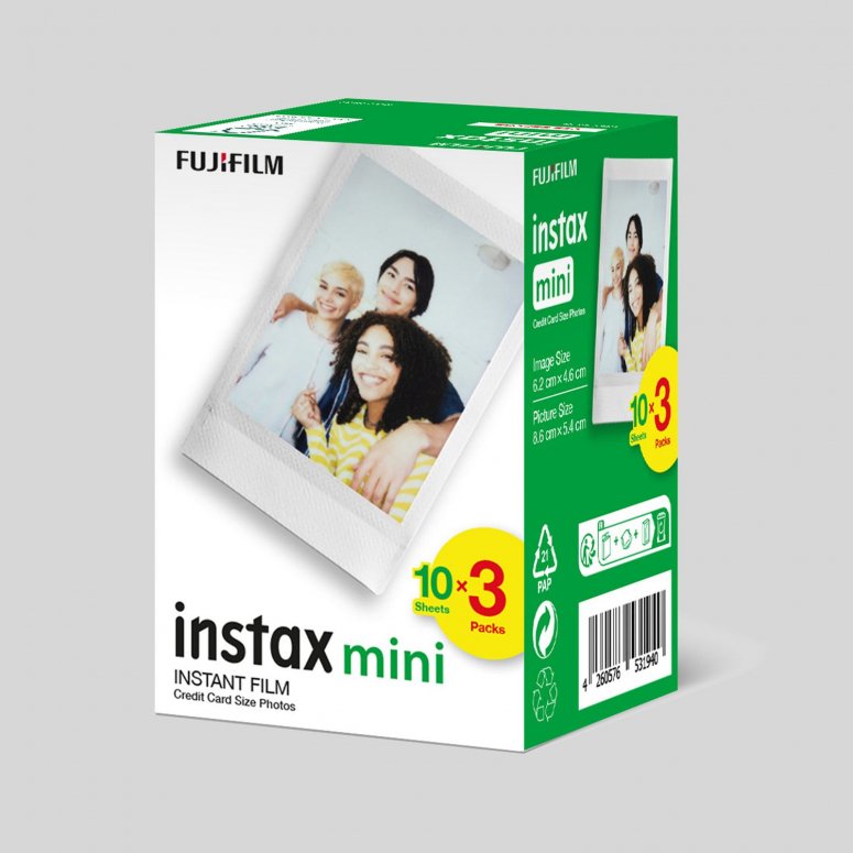 Technische Daten  Fujifilm Instax Mini Film 3x10 Aufnahmen 
