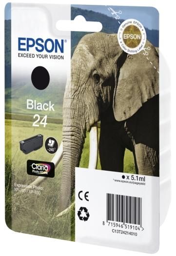 Epson Singlepack Black 24 Claria Photo HD Tinte 5,1 ml