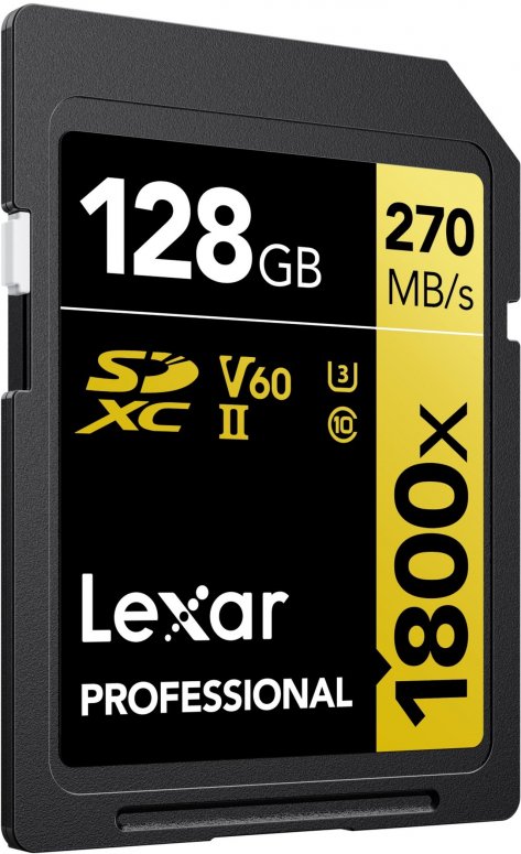 Lexar Professional SDXC Oro 128GB 1800x UHS-II V60