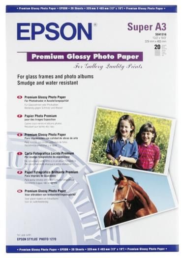 Epson Premium glossy PhotoPapier A3+