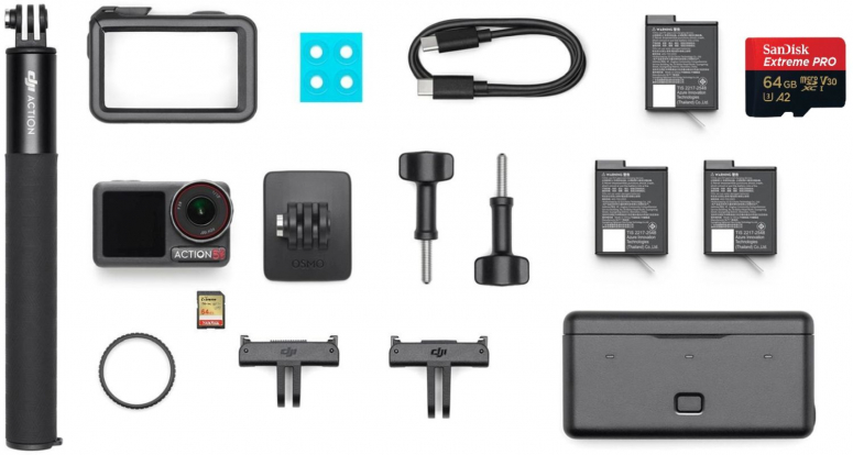 DJI Osmo Action 5 Pro Adventure Combo + SanDisk 128GB/200MBs