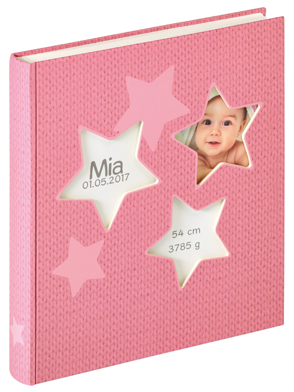 Walther UK-133-R baby album Estrella red 28x30,5 50 white pages
