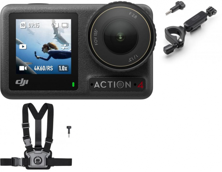 DJI Osmo Action 4 Motorrad-Bundle