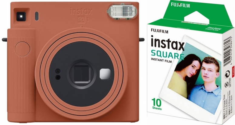 Fujifilm Instax SQUARE SQ1 terracotta orange EX D + Square Film